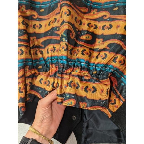 Vintage 90's The Original Arizona Jean Company Black Suede Large Boho Vest - Picture 10 of 10